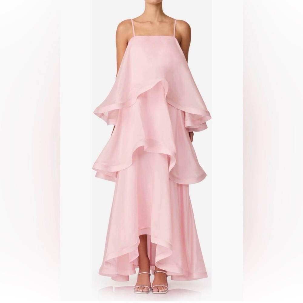 Elegant Pink Layered Dress